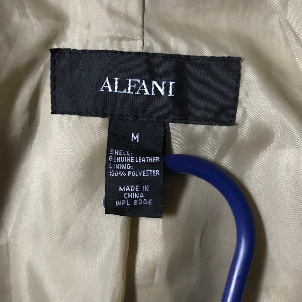 Alfani Genuine Leather Python Print Jacket Size M - image 6